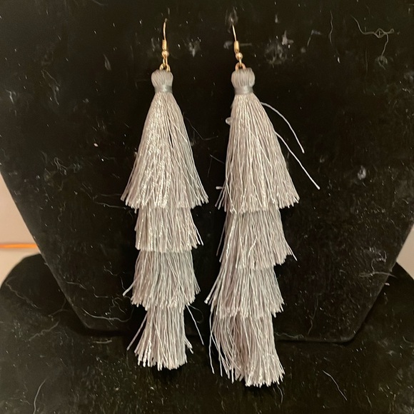 5.25” Bohemian Forever Bella Zoella tassel dangle drop earrings on French wire - Picture 1 of 9
